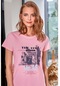Berrak Kadın Tişört Pembe Baskılı Bayan T Shirt %100 Pamuk Pembe (504861800)