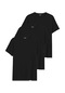 Daksel 3 Adet Siyah Renk Regular Fit %100 Pamuk'lu Kadın Tişört