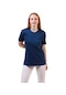 Daksel Mavi Renk Regular Fit %100 Pamuklu Kadın Tişört