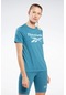 Reebok Rı Bl Tee Mavi Kadın Kısa Kol T Shirt