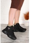 Ayakland Acr 123 İçi Termal Kürklü Kadın Bot Ayakkabı Siyah - Bej