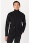AC&Co / Altınyıldız Classics Erkek Sıyah Standart Fit Normal Kesim Kruvaze Yaka Triko Ceket