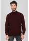 Dio Rise Erkek Desenli Yarım Balıkçı Kazak 650189280 Bordo Bordo