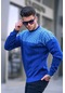 Indigo Desenli Erkek Örme Kazak 5977 Indigo