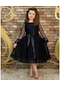 Abiyekids Prenses Model Kız Çocuk Abiye Elbise - Siyah
