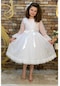 Abiyekids Prenses Model Kız Çocuk Abiye Elbise - Beyaz