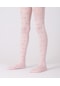 Kurdele Desenli Pembe Kız Çocuk Külotlu Çorap