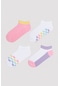 Penti Kız Çocuk Check Çok Renkli 4lü Patik Çorap