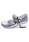 Beebron Ortopedik Topuklu Abiye Kız Çocuk Ayakkabı Gümüş