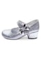 Beebron Ortopedik Topuklu Abiye Kız Çocuk Ayakkabı Gümüş