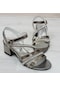 Fiyra 9004 Platin Taşlı Kız Çocuk Abiye Topuklu Sandalet Ayakkabı 001