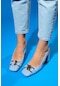 Forlev Kot Mavi Kadın Topuklu Ayakkabı