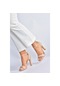 Fox Shoes Ten Tek Bantlı Kalın Topuklu Kadın Ayakkabı M348072309