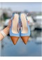 İrmona Dibba Kot Taba Sıvrı Burun 2 Renklı Topuklu Ayakkabı
