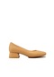 Kanuga Bb2022-79 Nut Kadın Küt Burun Kısa Topuk Klasik  Ayakkabı