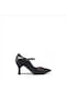 Kanuga Rl107 Siyah Kadın Kemerli Topuklu Ayakkabı Siyah