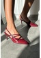 Luvishoes Magra Bordo Rugan Kadın Topuklu Ayakkabı