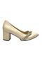 Taş Detaylı Klasik Topuklu Ayakkabı Krem 6 Cm