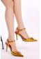 Tonny Black Kadın Oranj Gecce Serisi Önü Taş İşlemeli Topuklu Aya