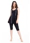Kadın 501 Şeritli Taytlı Elbise Mayo Lacivert-lacivert 31559 - 1
