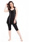 Kadın 501 Şeritli Taytlı Elbise Mayo Siyah-siyah 31560 - 1