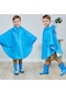 Çocuk Pelerin Üç Boyutlu Karikatür Nefes Alabilir Yağmurluk Mavi