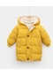Jt-1001 Çocuk Kalınlaşmış Rüzgar Geçirmez Ve Sıcak Pamuklu Giysiler Ceket Sarı 140