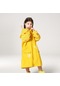 Siamese Sevimli Çocuk Yağmurluğu Kapşonlu Yağmurluk Sarı