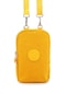 Krinkıl / Klinkır İthal Su Geçirmez Kumaş Omuz Askılı Cep Telefon Taşıma Çantası Hardal Sarı 226