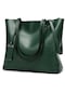 Moda Pu Deri Bayan Çantaları Kadın Haberci Çantaları Crossbody Omuz Çantası Yeşil