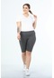 Beli Lastikli Spor Tayt - Gri