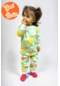 Mikimini Kids Kışlık 3 İplik Likralı Bulut Desenli Çocuk Pijama Takımı