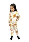 Mikimini Kids Kışlık 3 İplik Likralı Kelebek Desenli Çocuk Pijama Takımı