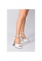 Fox Shoes Beyaz Kalın Platform Topuklu Kadın Ayakkabı K404100209
