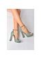 Fox Shoes Yeşil Topuklu Kadın Ayakkabı K404580109