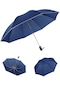 8 Kemikli Ters Üç Katlı Tam Otomatik Araç İş Şemsiyesi - Mavi