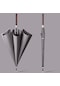 Yda-aka 8 Çerçeveli Kalınlaştırılmış Kuvvetli Rüzgara Dayanıklı Çift Şemsiye Otomatik Ahşap Uzun Saplı Şemsiye-füme - Gri