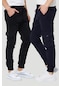 2 Li Kargo Cep Pantolon Siyah Ve Lacivert Renkleri Çok Renkli