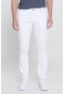AC&Co / Altınyıldız Classics Erkek Beyaz 360 Derece Her Yöne Esneyen Slim Fit Dar Kesim Diyagonal Desenli Pantolon