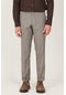 AC&Co / Altınyıldız Classics Erkek Kahverengı Comfort Fit Rahat Kesim Beli Lastikli Desenli Esnek Pantolon