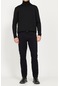 AC&Co / Altınyıldız Classics Erkek Sıyah Slim Fit Dar Kesim 5 Cep Pamuklu Esnek Pantolon Siyah