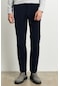 AC&Co / Altınyıldız Classics Erkek Lacivert Comfort Fit Geniş Kesim Kadife Esnek Pantolon 4A0123100037LAC50