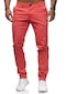 Erkek Yeni Gündelik İnce Düz Renk Pantolon - Narçiçeği