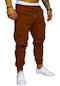 Ikkb Erkek İş Kıyafeti Çok Cepli Gündelik Büzgü İpli Pantolon Kahverengi