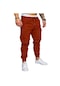 Ikkb Erkek İş Kıyafeti Çok Cepli Gündelik Büzgü İpli Pantolon Kırmızı