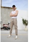 Paraşüt Kumaş Bej Renk Erkek Pantolon-1553