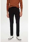 Ds Damat Slim Fit Siyah Beli Lastikli Bağcıklı Fermuarlı Likralı Rahat Jogger Pantolon 2HC03ORTJGR01