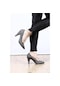 Bay Pablo L6 Platin Stiletto Topuklu Kadın Ayakkabı Platin
