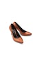 Deery Hakiki Deri Bakır Rengi Stiletto Kadın Topuklu Ayakkabı Bakır