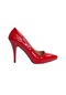 Kırmızı Rugan İnce Topuk Stilletto Kadın Ayakkabı
